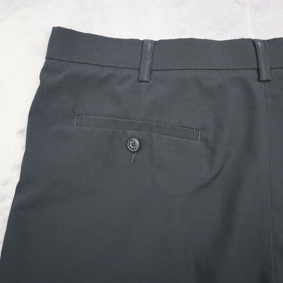 PGA Tour Shorts Mens 38 Black Chino Mid Rise Button Zip Polyester Pocket Pleated - Picture 12 of 15
